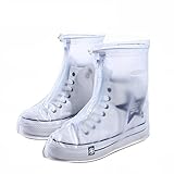 Style1: Regen Schuh Protect Bluelover Outdoor Wieder Verwendbare Wasserdichte Overshoes Shoe Covers Protector Regen Abdeckung - M - Weiß