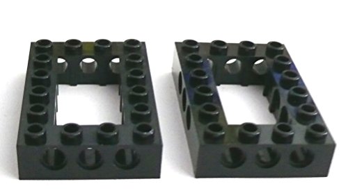 Preisvergleich Produktbild LEGO ® - Technic 2 Lochsteine - Lochbalken - Kasten 4 x 6 x 1 - schwarz