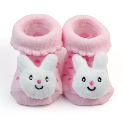 New Girls Baby Kids Newborn Unisex Cartoon Animal Socks Slipper Shoes Boots Gift (Rabbit)