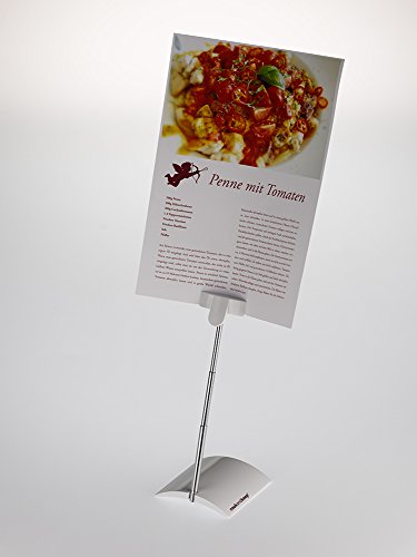 Cookandkeep® Rezepthalter Ergonomisch Höhenverstellbar Notizhalter Kunststoff Hochglänzend Weiß - 6