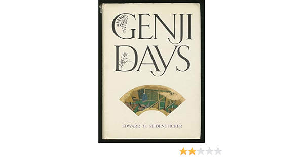 Amazon It Genji Days Seidensticker Edward G Libri