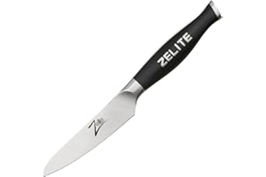 Zelite Infinity – Couteau Cuisine d’Office de 10 cm - Série Comfort-Pro – Couteau Professionnel Acier Inoxydable Alle-mand Forte Teneur en Carbone – Bord Ultra Coupant - Super Confortable