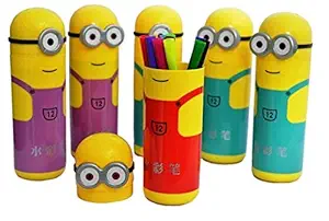 shuang you Cartoon Shape Pencil Box Having Sketch Pen Stationary Kit - 12 Pens - Birthday Party Return Gift for Kids (10 case) 07