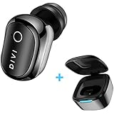 Bluetooth Kopfhörer, Kabellose Sport Bluetooth Kopfhörer/Stereo-Ohr Mini Bluetooth-Ohrhörer Sweatproof Kopfhörer mit Anti-Lärm und Lade Fall,Unsichtbarer Funk-Kopfhörer Ohrstöpsel, Ergonomischer Sitz Kleinste Headset (1 Stück-schwarz)