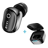 Bluetooth Kopfhörer, Kabellose Sport Bluetooth Kopfhörer/Stereo-Ohr Mini Bluetooth-Ohrhörer Sweatproof Kopfhörer mit Anti-Lärm und Lade Fall,Unsichtbarer Funk-Kopfhörer Ohrstöpsel, Ergonomischer Sitz Kleinste Headset (1 Stück-schwarz)