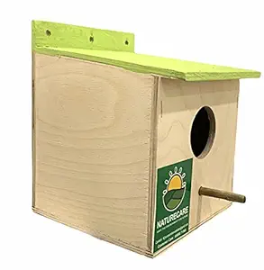 Nature care Bird House Nest Box for Sparrow, Finches, Robin & Garden Birds Nest Boxes for Bird Breeding - NCBHS10-GT