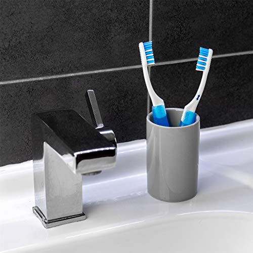 Harbour-Housewares-Articles-mnagers-Port-3-pices-en-cramique-Salle-de-Bains-Accessory-Set-Distributeur-de-SavonPlat-Tumbler-Gris