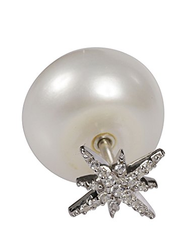 Ariane prette Monaco - Pendientes para mujer 925 plata perla color Blanco redondo filo - ae9108 X PL