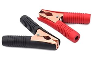 WINOMO Pinces Crocodile pour Chargeur Batterie Démarreur Rapide (Noir + Rouge) 2Pcs