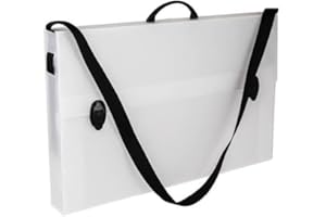 Pryma Valigetta Porta Documenti in Polipropilene con Manico e Tracolla – 56x36x6 cm – 2 Chiusure a Clip, Leggera e Resistente