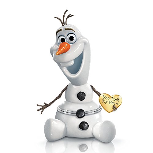 The Bradford Exchange - Disney Frozen Olaf 'You Melt My Heart' Music Box - Handcrafted from Heirloom Porcelain®