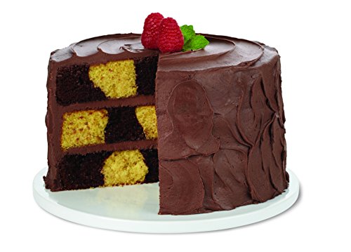 Wilton 2105-9961 Checkerboard Round Cake Set Backform, Aluminium, silber, 5 x 24 x 24 cm, 4 Einheiten - 4