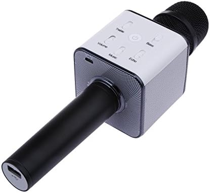 Wireless &amp; Bluetooth Portable Karaoke Microphone Speaker Compatible with all Android &amp; IOS devices,3 in 1 Upgraded Built-in KTV Party Singing Player Music, Black and Gold