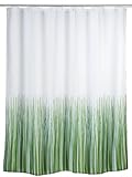 Wenko 20060100 Anti-Schimmel Duschvorhang Nature - Anti-Bakteriell, waschbar, mit 12 Duschvorhangringen, 100% Polyester, Weiß
