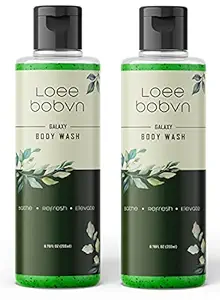 Loee bobvn Active Charcoal Aloe Vera body wash, Refreshing, Moisturizing body wash shower gel with Glycerin, All Natural SLS sulphate paraben free for Men & Women (400ml)