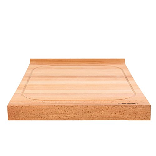 NATUREHOME Schneidebrett Holz groß massiv mit Saftrille Tranchierbrett Küchenbrett ca. 60×40 cmNATUREHOME Schneidebrett Holz groß massiv mit Saftrille Tranchierbrett Küchenbrett ca. 60×40 cm - 7