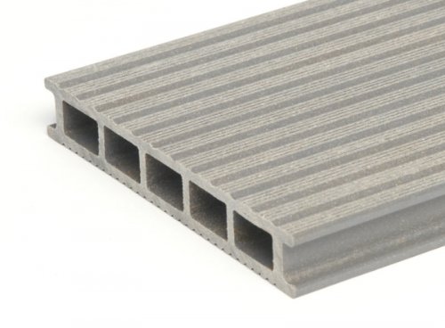 Preisvergleich Produktbild WPC Terrassendiele Hohlkammer - Steingrau Terrasse Holz