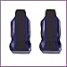 RENAULT KANGOO VAN (2009 on) PREMIUM FABRIC SEAT COVERS Blue PIPING 1+1