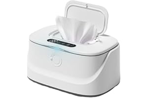 WRQIOO Baby Wipe Warmer with 3 Temperature & 3 Warm Night Light, Wipes Warmer for Babies, Fast Heating Wipes Warmer, Larger Capacity Wet W-ipes W-armer