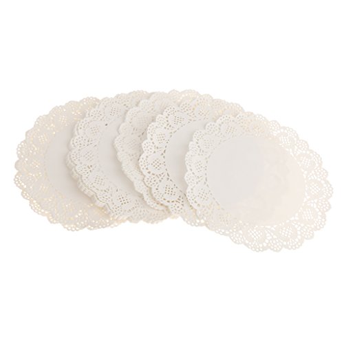 MagiDeal 100pcs Tortenspitze Torten Serviette Tortenserviette Papier Tortenpapier Spitze - 5