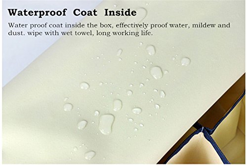 qubabobo Oxford Stoff Aufbewahrungsbox-Set, GAP BH Socken Unterwäsche Organizer 32 x 26 x 13 cm Pink Cherry - 6