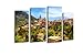 Produktbild Leinwandbild Mallorca LW335 Wandbild, Bild auf Leinwand, 4 Teile, 180x100cm, Kunstdruck Canvas, XXL Bilder, Keilrahmenbild, fertig aufgespannt, Bild, Holzrahmen, Balearen, Insel, Ballermann,