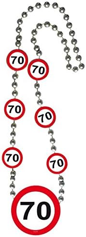 Traffic Sign 70th Party Necklace Birthday Novlety Gift Jewellery Lanyard Armour Roman Greek Knight Viking