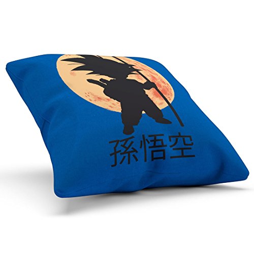 style3 Young Goku Kissen mit Füllung 28 x 28 cm Baumwollbezug, Farbe:Blau - 2