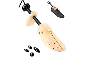 Nicoone Embauchoir Chaussures Unisexe,Civière Chaussures en Bois de Pins avec 4 Coussinets,Largeur et Longueur Réglable