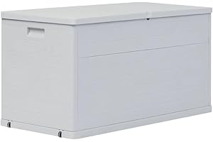 vidaXL Skrzynia ogrodowa, 420 L, jasnoszara