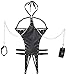 Produktbild Utimi Sexy Negligee Dessous Lingerie Offen Crotch Babydoll Bodysuit Einteiliger mit Handschellen (S/M)