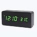 Produktbild Wecker Stilvolle Rechteckige Mini Led Hölzerne Tragbare Alarm Digitaluhr , Black