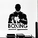 Produktbild Boxen Ein Vinyl Wandaufkleber Boxer Kämpfer Teens Fight Club Abnehmbare Aufkleber Wohnzimmer Schlafzimmer Dekoration Poster 57X76Cm