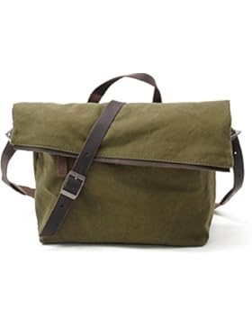 YAAGLE Herren Umhängetasche Retro Canvas Schultertasche Leder Handtasche Herrentasche Aktentasche Brieftasche