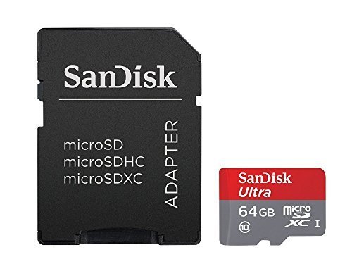 SanDisk Ultra - Tarjeta de memoria microSDXC UHS-I de 64 GB con adaptador SD velocidad de lectura hasta 80 MB s Clase 10 SanDisk Ultra - Tarjeta de memoria microSDXC UHS-I de 64 GB con adaptador SD velocidad de lectura hasta 80 MB s Clase 10