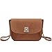 Produktbild REALIKE Damen Umhängetasche Mode Trend Wild Schöne Taschen Einfarbig Kunstleder Brusttasche Wasserdicht Gürteltasche PU-Leder Beuteltasche Strandtasche Henkeltaschen Handtasche (Braun, M)