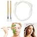 Produktbild Pretop 2 x Gesichtsmaske Pinsel + 1x Katze Ohr Haarband Schminken | Kosmetik Pinsel | Gesichtsmaske Bürste | Gesichtsmaske Mud Pinsel | Maskenpinsel , Haarband | Stirnband | Haarschmuck | Haar Wrap | Katze-Ohr Stirnband Für Make-up Gesichtsreinigung Gesichtspflege
