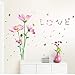 Produktbild Beautiful Daisy Flowers Love Wall Decals Home Decorative Stickers Living Bedroom Mural Art 3D Post Wallpaper