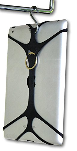 REALflex-Strap PAD; Halterung / Handhalterung für iPad-, Tablet-, E-Book-Reader-, Amazon Kindle-Halterung/-Adapter; multifunktionaler und mega robuster Universaladapter aus Gummi. Halterung für alle derartigen Gerätetypen in Küche, Bad, Werkstatt und Freizeit. STRETCH – STAND AND FIX IT!