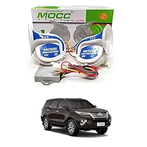 AYW White & Blue Mocc 18 in 1 Digital Tones Car Magic Horn For Fortuner New