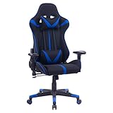 clp silla gaming turbo con tapizado de tela Comodidad para estar sentado: la cabeza y los cojines lumbares sostienen las vértebras y alivian la columna durante la sesión. El asiento de cuero acolchado ofrece una experiencia de sentado muy cómoda, incluso cuando está sentado durante mucho tiempo.
