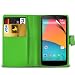 Produktbild Fone-Case LG Google Nexus 5 PREMIUM PU Grün Luxury Executive Leather Wallet Case + LCD-Display Schutzfolie