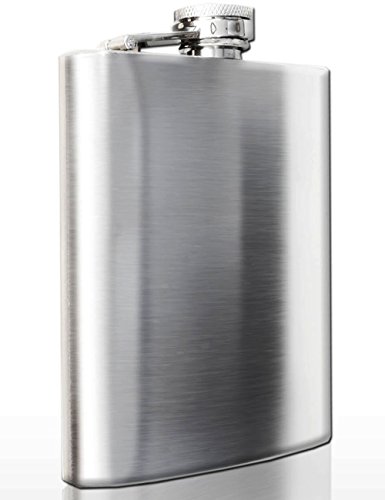 Outdoor saxx Botella de acero inoxidable, petaca, botella para beber por ejemplo: whisky, aguardiente, 30 cl, 300 ml, cierre con rosca. El regalo perfecto.