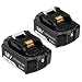 Produktbild [2 Stück] Reoben 18V 5.5Ah BL1860B Lithium Akku Ersatzakku für Makita BL1860B BL1860 BL1850B BL1850 BL1840 BL1830 LXT-400 mit Indikator