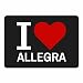 Produktbild Mousepad Classic I Love Allegra schwarz