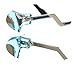 Wawoo®Ladies Fashion Sunglasses Reflective Cat Triangle Transparent UV400 Protection Crystal Mirror Framed Glasses Visible Perspective 99%