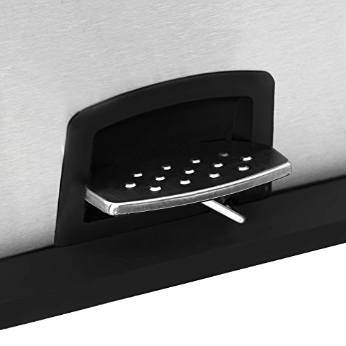 Songmics Mülleimer Abfalleimer 48 L für Küche Mülltrennsystem mit Pedal Edelstahl LTB48L - 6