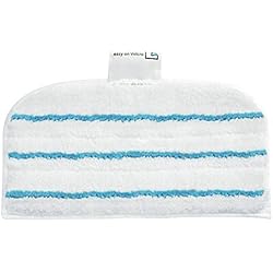 BLACK+DECKER FSMP20-XJ 2 Patins microfibre pour steam mop - Lavables en machine - Accroches en Velcro, Blanc, Rectangulaires