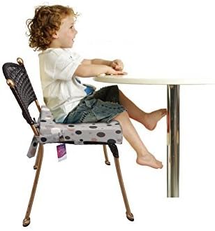 Lalawow Kids Chair Booster Pad Dismountable Adjustable Kids Dining Chair Booster Comfortable Cushion Easy Clean Baby Children Seats (Grey)