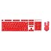 Produktbild Wireless Tastatur und Maus Set, Hi-azul 2.4G Wireless Spieltastatur Ergonomie Mechanisches Gefühl Tastatur mit Schwimmenden Schlüsselkappen und Neu Gestaltete Maus (Rot)